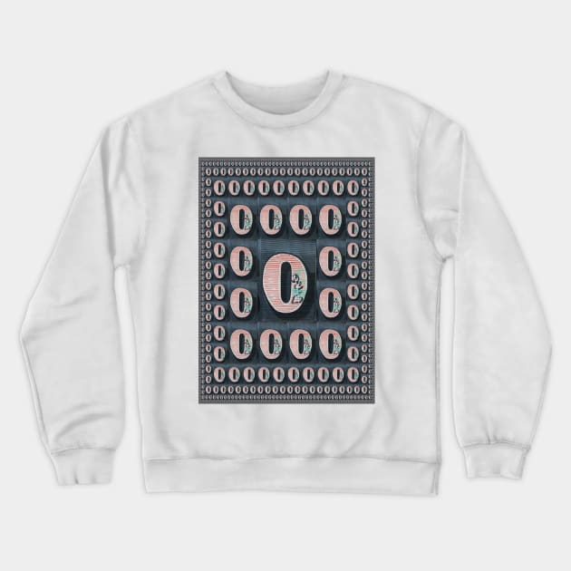 CAPITAL LETTER O. MAGIC CARPET Repeated Size Reductions Crewneck Sweatshirt by mister-john